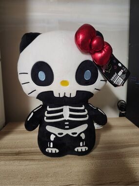 Hello Kitty Skeleton Kidrobot Plush- glows in the dark